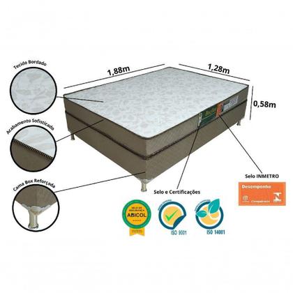 Imagem de Conjunto Cama Box E Colchão Casal Bec Mag Gold