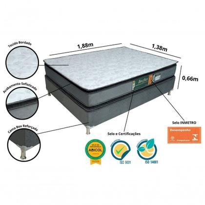 Imagem de Conjunto Cama Box E Colchão Casal Bec Pillow