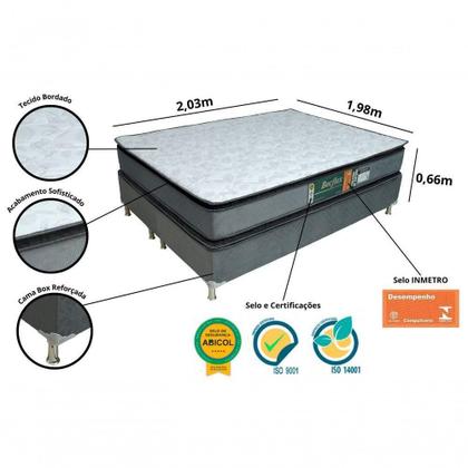 Imagem de Conjunto Cama Box E Colchão Casal Bec Pillow