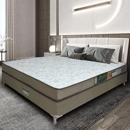 Imagem de Conjunto Cama Box e Colchão Queen Becflex Titan Mag Gold 1,58 x 1,98 x 0,58