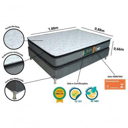 Imagem de Conjunto Cama Box E Colchão Solteiro Bec Pillow