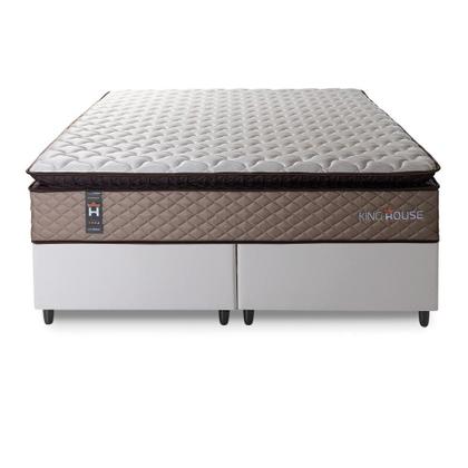 Imagem de Conjunto Cama Box Espuma Atlanta Bege King 193x203x62