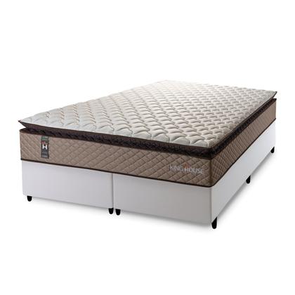 Imagem de Conjunto Cama Box Espuma Atlanta Bege King 193x203x62
