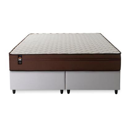 Imagem de Conjunto Cama Box Espuma Atlanta Marrom Queen 158x198x62