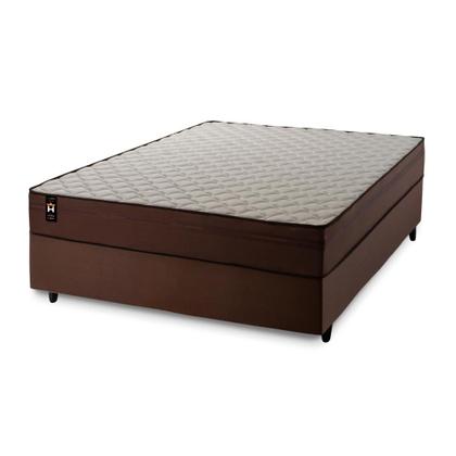 Imagem de Conjunto Cama Box Espuma Atlanta Marrom Viúva 128x188x62