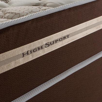 Imagem de Conjunto Cama Box Espuma Espuma Chicago Marrom Viúva 128x188x57