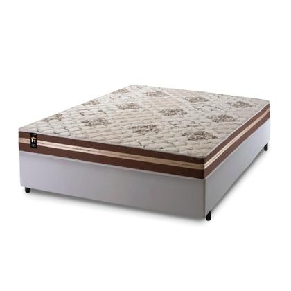 Imagem de Conjunto Cama Box Espuma Espuma Chicago Marrom Viúva 128x188x57