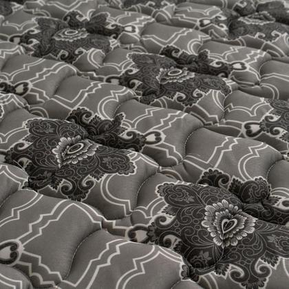 Imagem de Conjunto Cama Box Espuma Miami Cinza Solteiro 96x203x62