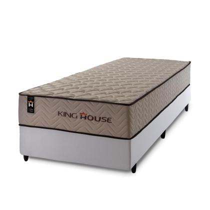Imagem de Conjunto Cama Box Espuma San Diego Bege Solteiro 96x203x67