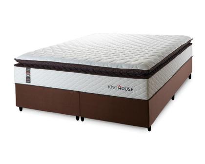 Imagem de Conjunto Cama Box Espuma San Diego Branco King 193x203x67