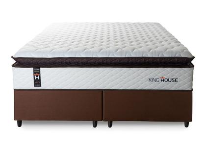 Imagem de Conjunto Cama Box Espuma San Diego Branco King 193x203x67