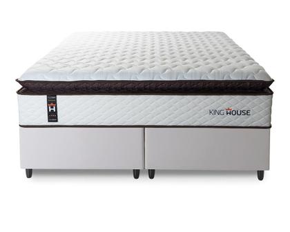 Imagem de Conjunto Cama Box Espuma San Diego Branco King 193x203x67