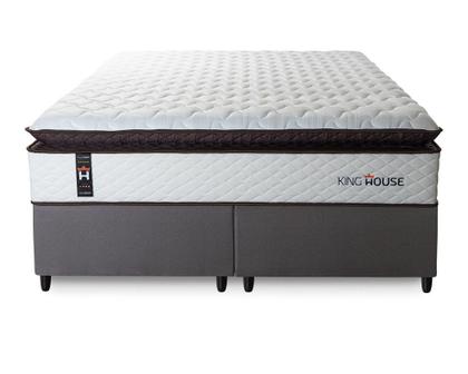 Imagem de Conjunto Cama Box Espuma San Diego Branco Queen 158x198x67