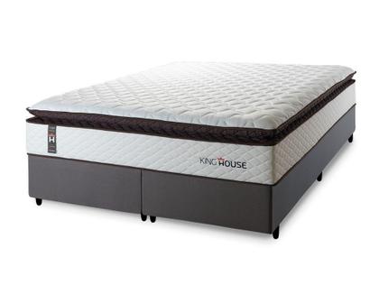 Imagem de Conjunto Cama Box Espuma San Diego Branco Queen 158x198x67