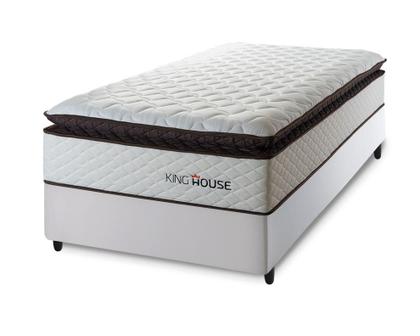 Imagem de Conjunto Cama Box Espuma San Diego Branco Solteiro 88x188x67