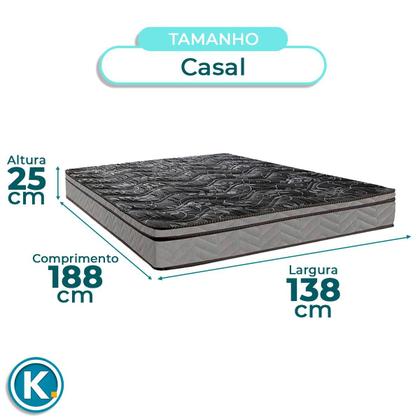 Imagem de Conjunto Cama Box Perola Casal + Colchão D28 Conforto Paropas + Cabeceira