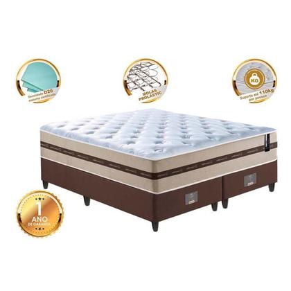 Imagem de Conjunto Cama Box Queen (Colchão + Box) de Molas Cama inBox Smart Pró 158x198x60 Bege