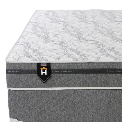 Imagem de Conjunto Cama Box Solteiro Espuma D33 Chicago One Face 78x188 Cinza - King House