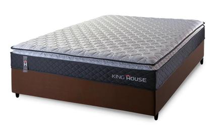 Imagem de Conjunto Cama Box Viúva Dakota Preto 128x188x57 Espuma D33
