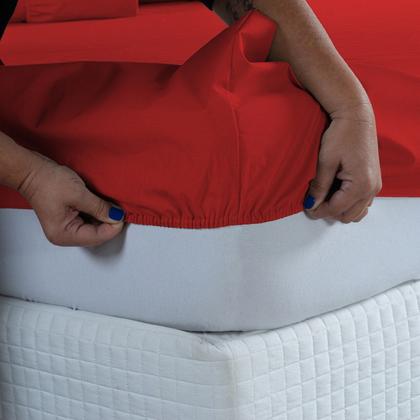 Imagem de Conjunto Cama Casal 400 Fios Lençol com Elástico Fronha Ponto Palito 3 peças