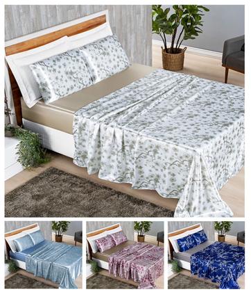 Imagem de Conjunto Cama Casal Queen Size Kaylee 04 Peças CetimCharmouse Super Elegante ALYA