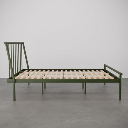 Imagem de Conjunto Cama Queen 2 Mesa de Cabeceira e Arara de Roupas em Aço Begônia CabeCasa MadeiraOriginals