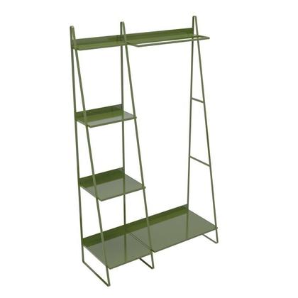 Imagem de Conjunto Cama Queen 2 Mesa de Cabeceira e Arara de Roupas em Aço Begônia CabeCasa MadeiraOriginals