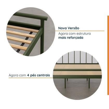 Imagem de Conjunto Cama Queen 2 Mesa de Cabeceira e Arara de Roupas em Aço Begônia CabeCasa MadeiraOriginals