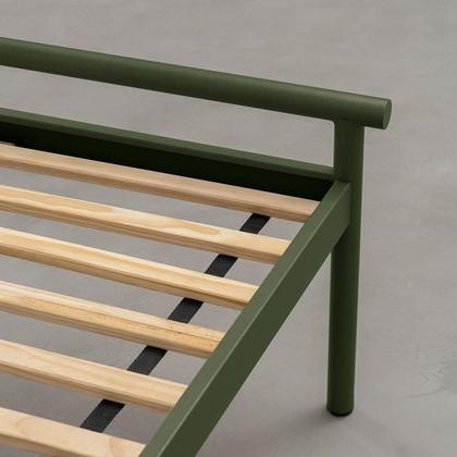 Imagem de Conjunto Cama Queen 2 Mesa de Cabeceira e Arara de Roupas em Aço Begônia CabeCasa MadeiraOriginals