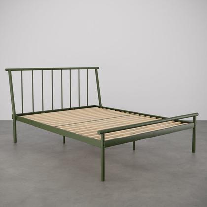 Imagem de Conjunto Cama Queen 2 Mesa de Cabeceira e Arara de Roupas em Aço Begônia CabeCasa MadeiraOriginals