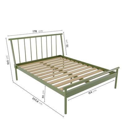 Imagem de Conjunto Cama Queen 2 Mesa de Cabeceira e Arara de Roupas em Aço Begônia CabeCasa MadeiraOriginals