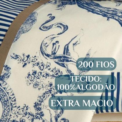 Imagem de Conjunto Cama Queen Size Laurence 100%Algodão Super Luxuoso