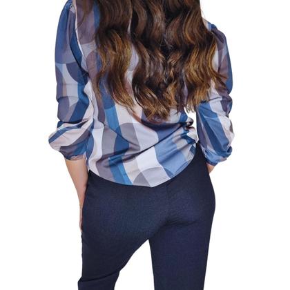 Imagem de Conjunto Camisa azul estampada e Calça Preta