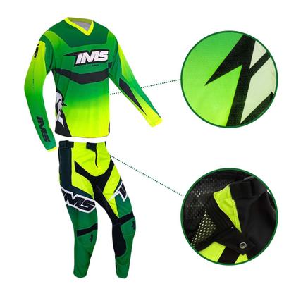 Imagem de Conjunto Camisa Calça Ims Revo Extreme 2024 Trilha Motocross Enduro Verde