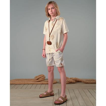 Imagem de Conjunto Camisa em Viscose e Bermuda Linho - Lamon