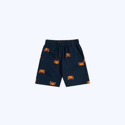 Imagem de Conjunto Camisa Polo Manga Curta E Bermuda Estampa Caranguejo Infantil Menino Kyly 1001070 Mescla White