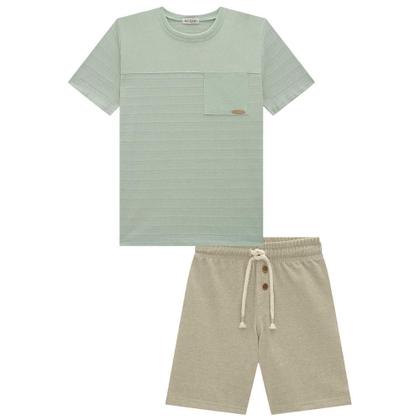 Imagem de Conjunto camiseta bermuda cotton jeans lucboo