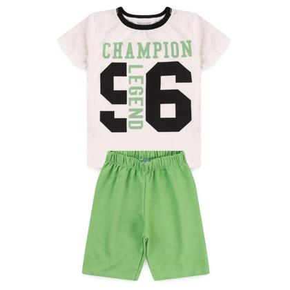 Imagem de Conjunto Camiseta champion Shorts Verde Bem Vestir