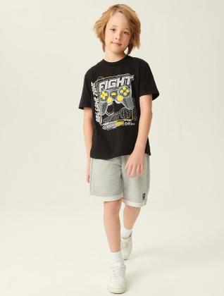 Imagem de Conjunto Camiseta E Bermuda Game Mescla E Azul Marinho Abrange