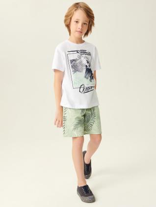 Imagem de Conjunto Camiseta E Bermuda Total Print Azul Marinho E Azul Abrange