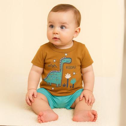 Imagem de Conjunto Camiseta e Short Dino 03 á 06 Meses
