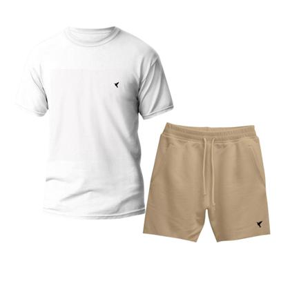 Imagem de Conjunto Camiseta e Short Moletinho Bermuda Masculina Estampa Neutra