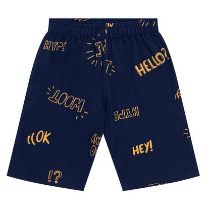 Imagem de Conjunto: Camiseta em m/malha e bermuda moletom s/felpa