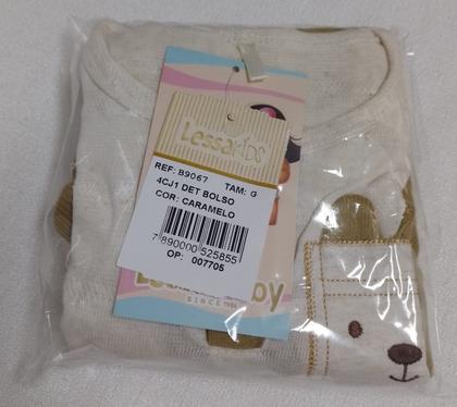 Imagem de Conjunto Camiseta Linho Bermuda Bebê Menino LessaKids B9067