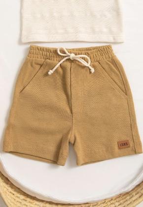 Imagem de Conjunto Camiseta Linho Bermuda Bebê Menino LessaKids B9067