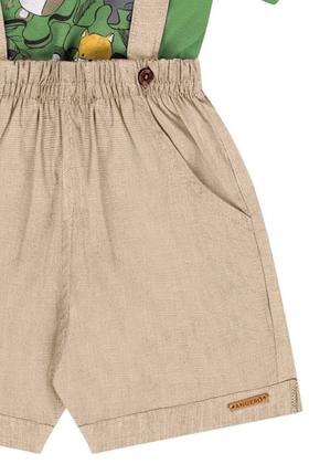 Imagem de Conjunto Camiseta Mais Bermuda Com Suspensório Infantil Masculino