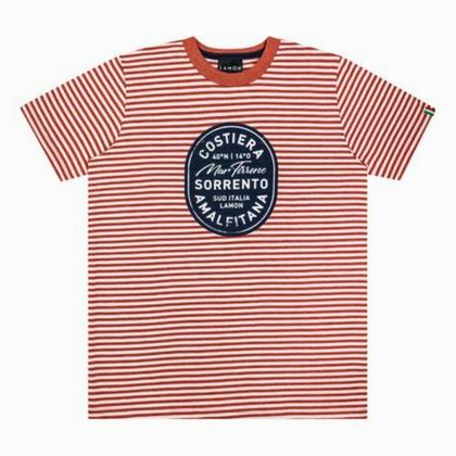 Imagem de Conjunto camiseta malha listrada , bermuda em moletinho