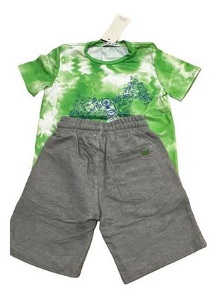 Imagem de Conjunto Camiseta T-shirt Bermuda De Moletom Oliver Verde Verde 12