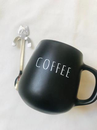 Imagem de Conjunto Caneca Bojuda e Colher Gatinho Coffee