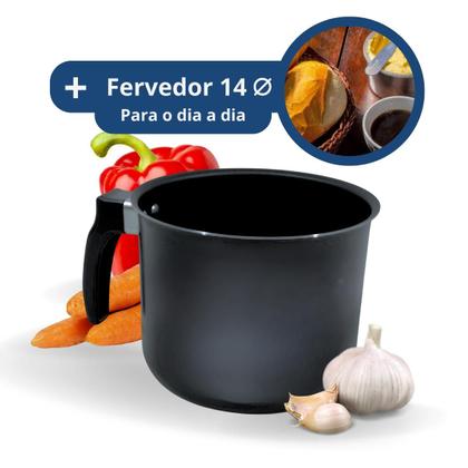 Imagem de Conjunto canecão leiteira fervedor antiaderente 3 peças alumínios portela